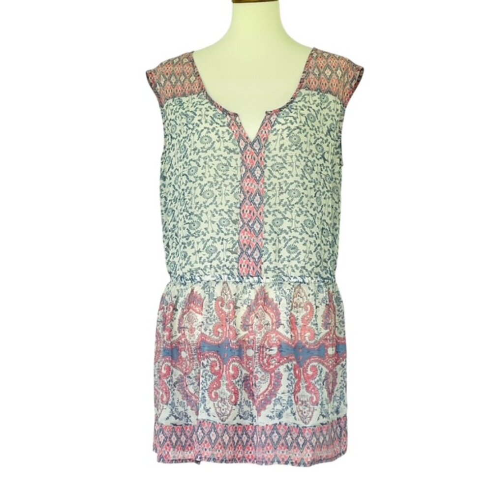Maurices Sheer Floral Paisley Cover Up Dress Sz L Boho Beach Fairy Cottagecore
